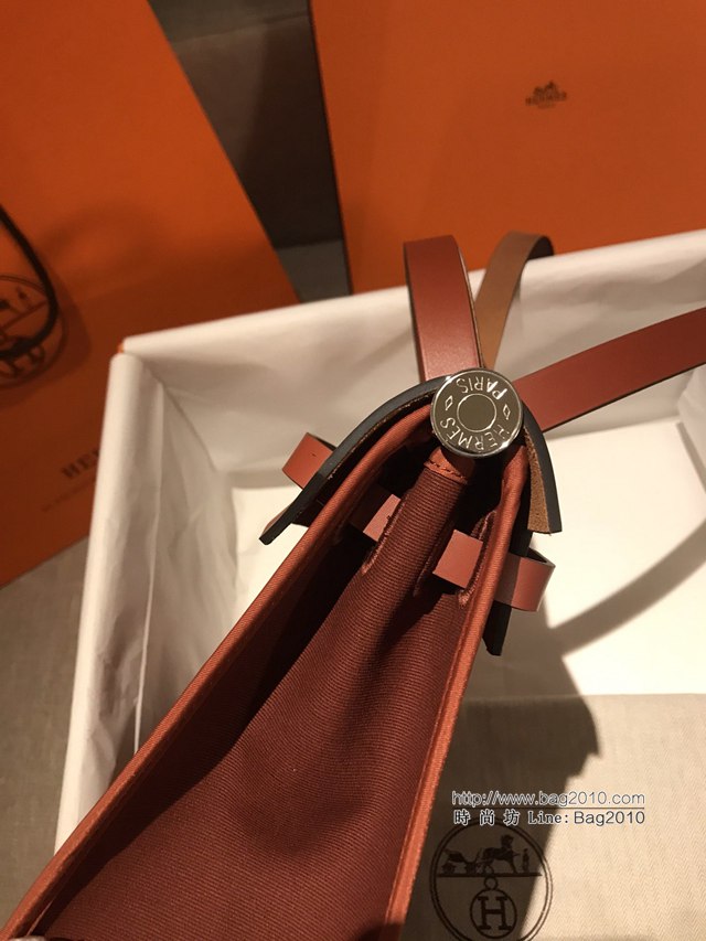 Hermes包包 愛馬仕升級版Herbag 手提肩背斜挎包 男女同款  tdh2045